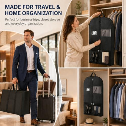 43Inch Garment Bags for Hanging Clothes, Suit Bags for Closet Storage 1Pack