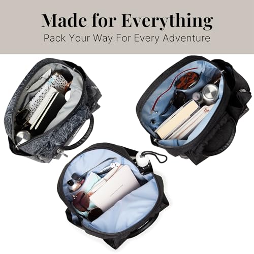 Baggallini All Day Backpack with RFID Phone Wristlet - Lightweight Travel Backpack for Women - color: French Navy