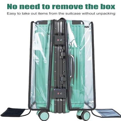 Clear Luggage Covers For Suitcase TSA Approved,No‑Disassembly(Clear, 30) - color: Clear, size: 30