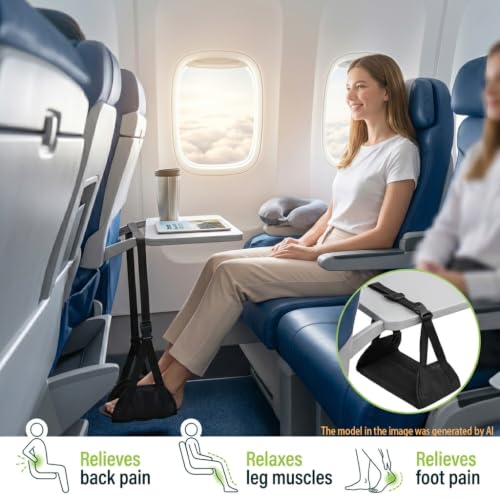 Foot Hammock for Airplane, Travel Leg Support