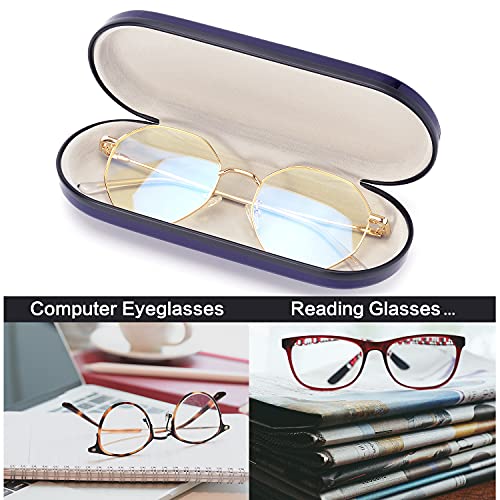 Vemiss Hard Shell Eyeglass Cases, Lightweight Portable Glasses Case for Women Men - color: A-blue Purple