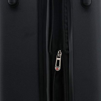 Travelers Club Chicago Hardside Expandable Spinner Luggage, Black, 5 Piece Set - color: Black, size: 5-Piece Set