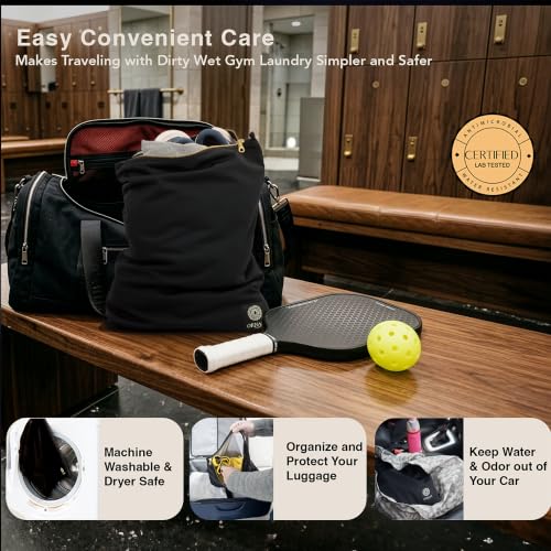 Ornadi Antimicrobial Wet Gym Clothes Bag Waterproof Bacteria Odor Control