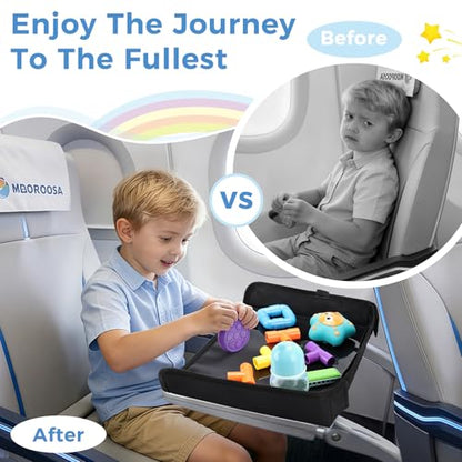 COOLBEBE Airplane Tray Table Cover, Foldable Travel Tray Cover - color: Black
