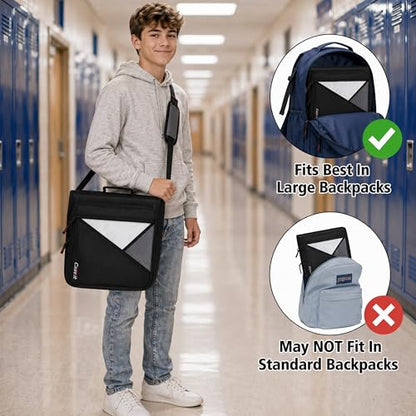 Case-it School Zipper Binder | 2" O-Rings | 350-Sheet | LT-007 Jet Black - color: A Jet Black, size: 1 Pack