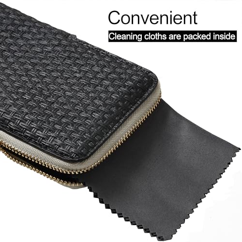 Cockatoo Portable Glasses Case, Drop-Resistant Eyewear Storage Pouch, Slim Soft Case for Sunglasses, with Cleaning Cloth - color: Fresh Salmon