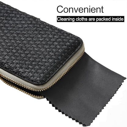 Cockatoo Portable Glasses Case, Drop-Resistant Eyewear Storage Pouch, Slim Soft Case for Sunglasses, with Cleaning Cloth - color: Fresh Salmon
