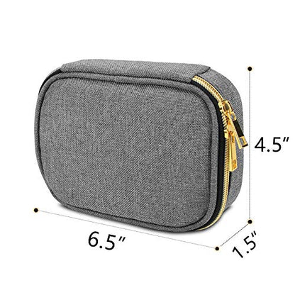 Teamoy Travel Jewelry Organizer Case, Small Jewelry Storage Bag, Gray - color: Gray