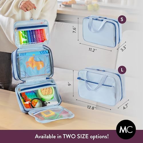 Mothercould Small Kids Travel Organizer, Hanging Bag With Hook, Blue - color: Blue, size: Small