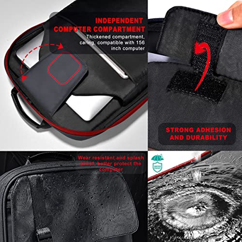 ZINZ Expandable Laptop Backpack 15 15.6 16 Inch,Black&Red - color: B01rd01