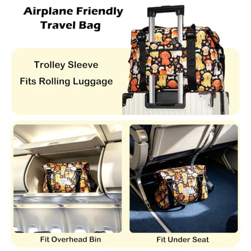 Travel Duffle Bag Weekender Overnight Gym Bag for Women, Astronaut Space - color: Astronaut Space