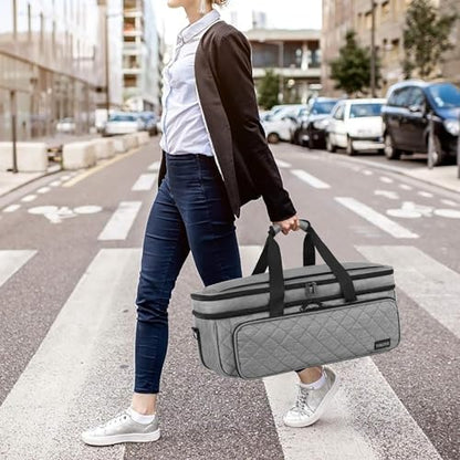 YOREPEK Carrying Case for Cricut Maker 4/3, Explore 5/4/3 with Dust Cover - color: Grey