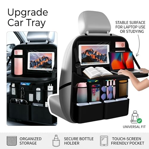 2 in 1 Hanging Backseat Car Organizer,Waterproof Back Seat Car Organizer
