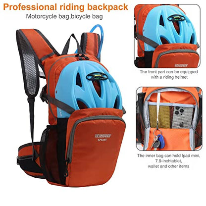 Hiking Daypack 15L Lightweight Waterproof Backpack - color: Orange