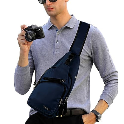 Seoky Rop Men Women Sling Backpack Shoulder Chest Crossbody Bag - color: Dark Blue