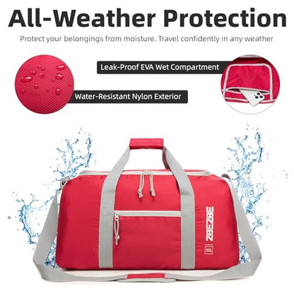 Extra Large 105L Duffel Bag, Foldable Moving & Storage Bag - color: Deep Fuchsia, size: 105L