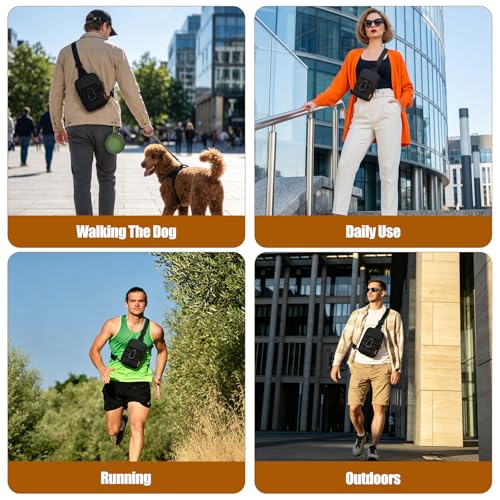 Peicees Small Sling Bag for Men Women Mini Tactical Crossbody Pack - color: Army Green