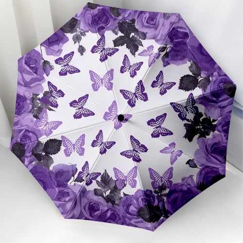 Small Travel Folding Umbrella for Girl - color: TN