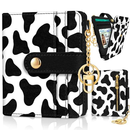 Jogjam Cow Print Rfid Women Wallet, Small Slim Thin Credit Card Holder - color: Cow Print