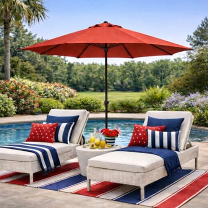 BrylaneHome 9 Ft. Tilt-And-Crank Umbrella - color: Taupe
