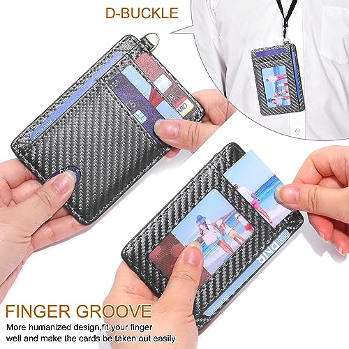GEEAD Slim Minimalist Front Pocket RFID Blocking Card Holder Wallets for Men & Women - color: Carbon Deep Grey