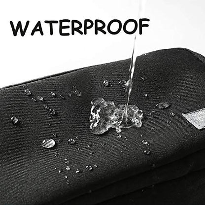 Mens Toiletry Bag Waterproof Organizer Bag Travel Shaving Dopp Kit Perfect Travel Accessory Gift - color: Black
