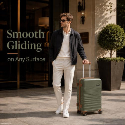 Carry On Luggage 22x14x9 Airline Approved Suitcase with Wheels, 3 Piece - color: Olive Drab, size: 3 Piece Sets (20/BP/TB)