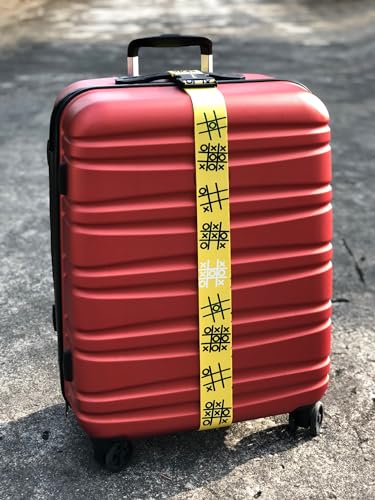 Teeoff 2 Pack Elastic Luggage Straps Suitcase Belts Travel Bag Accessories Adjustable 220CM (Yellow Symbol) - color: Yellow Symbol