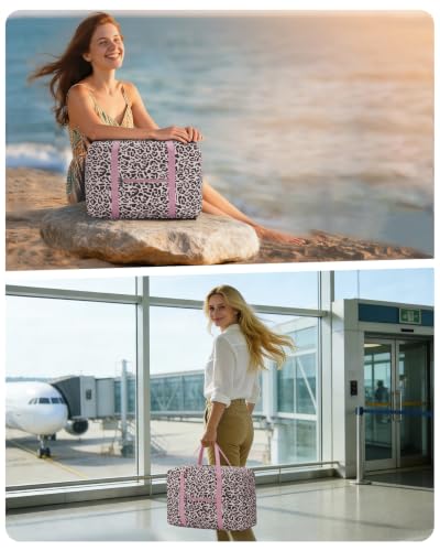 WANDF Personal Item Travel Bag, Carry On Duffle Bag Women - color: Light Pink