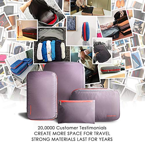 Bee Nesting 9L Compression Packing Cube Travel Organizer - color: Black Red, size: 9 L