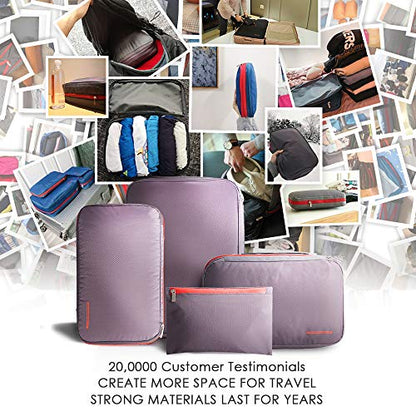 Bee Nesting 9L Compression Packing Cube Travel Organizer - color: Black Red, size: 9 L