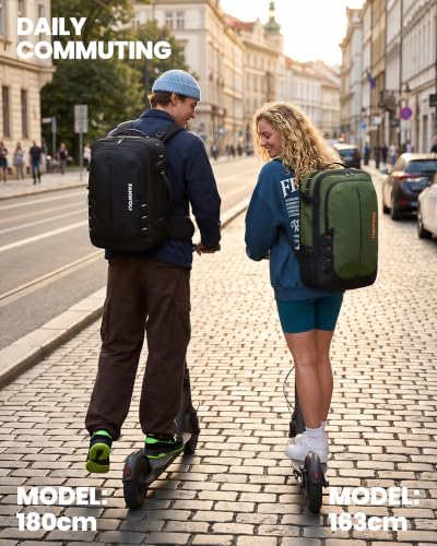 Fanwoli Vacuum Travel Backpack,One-Button Compression,Expandable Carry-On - color: Green