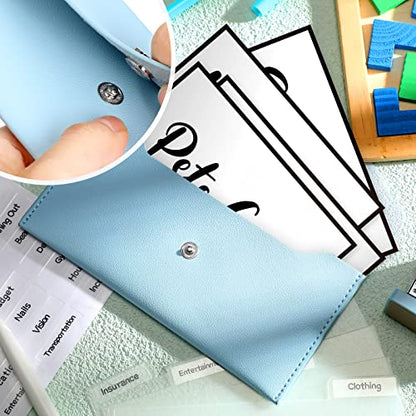 Frienda Cash Envelope Wallet Budget 8 Dividers, Blue, Classic - color: Blue, style: Classic