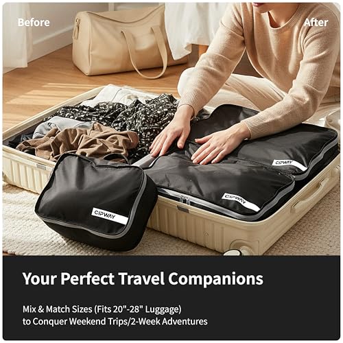 Cipway Packing Cubes for Travel 5 Set Black - color: Black