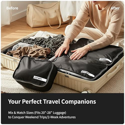 Cipway Packing Cubes for Travel 5 Set Black - color: Black