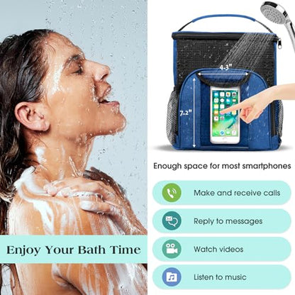 Attmu Mesh Shower Caddy Portable Dorm Room Essentials, Toiletry Tote Bag - color: Blue