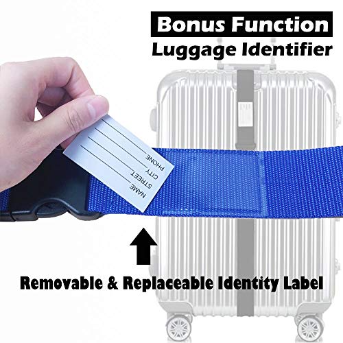 Ultra Long Heavy Duty Luggage Straps for Suitcases/Uprights/Duffels/Bags, 79" Adjustable Travel Packing Belts for Cargo Safety, Sturdy Baggage Strap Belts Multi-Pack