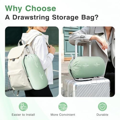 urnexttour Travel Pillow and Blanket Set Neck Pillow Airplane Foam Sage - color: B-sage Green