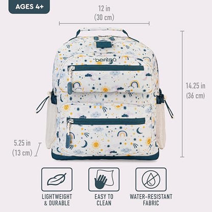 Bentgo Kids Print Durable & Water-Resistant Backpack - color: Friendly Skies, size: Kids Medium