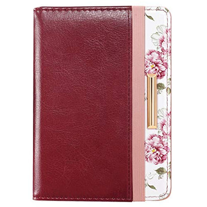 Coco Rossi Passport Holder for Travel Women Slim RFID Passport Cover Wallet - color: Burgundy