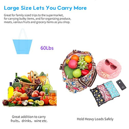 Reusable Shopping Bags Foldable Washable Waterproof Large Grocery Bags Heavy Duty Sturdy Daily Bags - color: Color 2