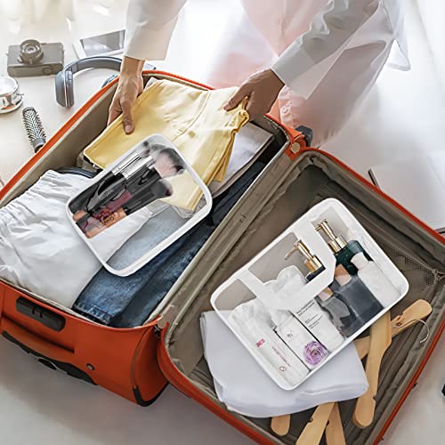 3Pcs Crystal Clear PVC Travel Toiletry Bag Kit for Women Men, Cosmetic Bags - color: 1 Large, 1 Medium, 1 Small-White, size: 3 Piece Set