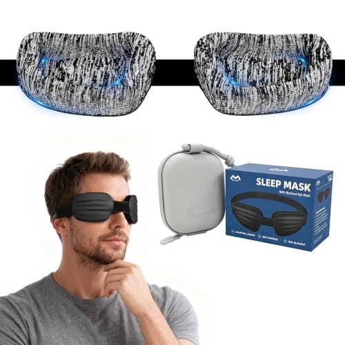 Sleep Mask for Men Women, Zero Pressure 3D Blackout Eye Mask - color: Linen
