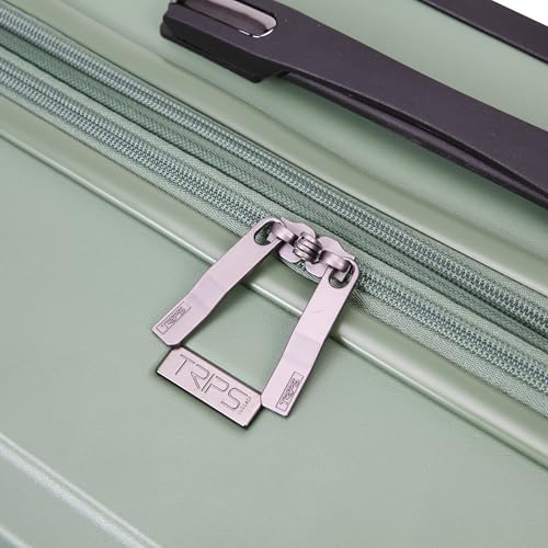TRIPS EON 28-Inch Lightweight Durable Hardside 8-Wheel Spinner Checked Suitcase Size Luggage, Comfrey Green - color: Comfrey Green, size: LARGE CHECKED