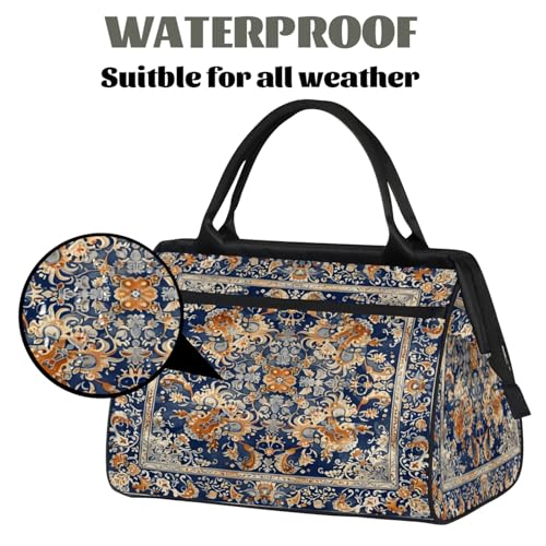 Carpet Pattern Weekender Overnight Bag for Women Travel Gym Sport - color: D 006