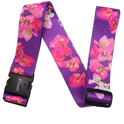 Teeoff 2 Pack Elastic Luggage Straps Suitcase Belts Travel Bag Accessories Adjustable 220CM (Purple) - color: Purple