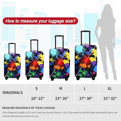 Luggage Covers For Suitcase TSA Approved, Fits 18-32 Inch - color: Graffiti, size: S(18"-22" Suitcase)