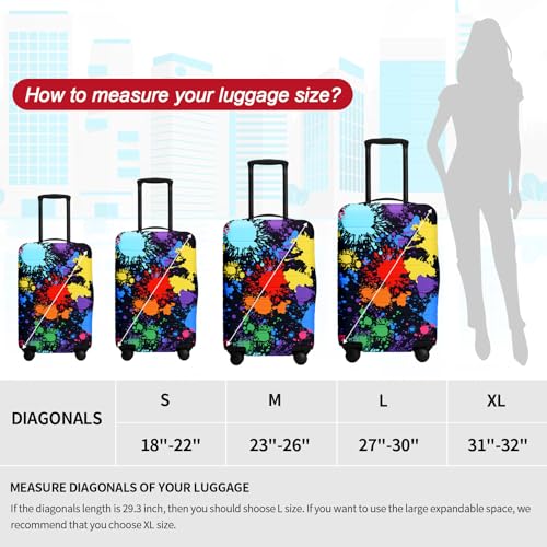 Luggage Covers For Suitcase TSA Approved, Fits 18-32 Inch - color: Graffiti, size: M(23"-26" Suitcase)