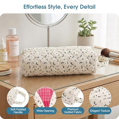 Hair Tools Travel Bag Compatible with Dyson Airwrap Shark FlexStyle - color: Dark Blue Daisies