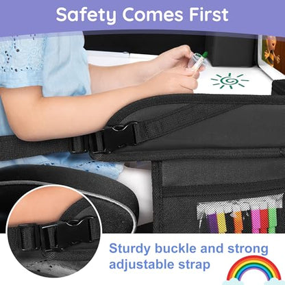 Kids Lap Desk Tray for Road Trip Activities, Portable, Black 2PCS - color: Black-2PCS